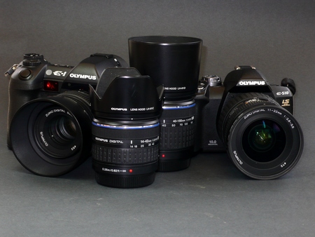 Olympus E-1 and E-510