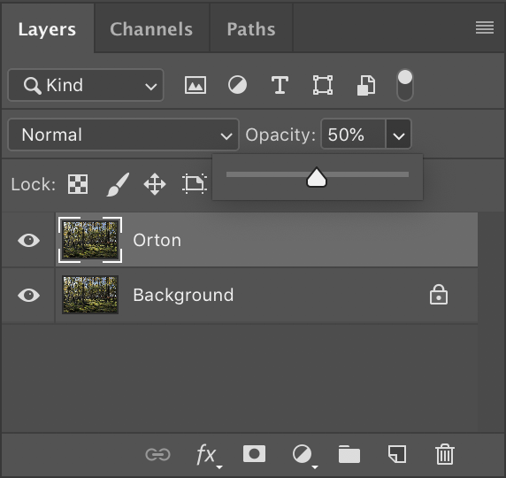 photoshop layer opacity