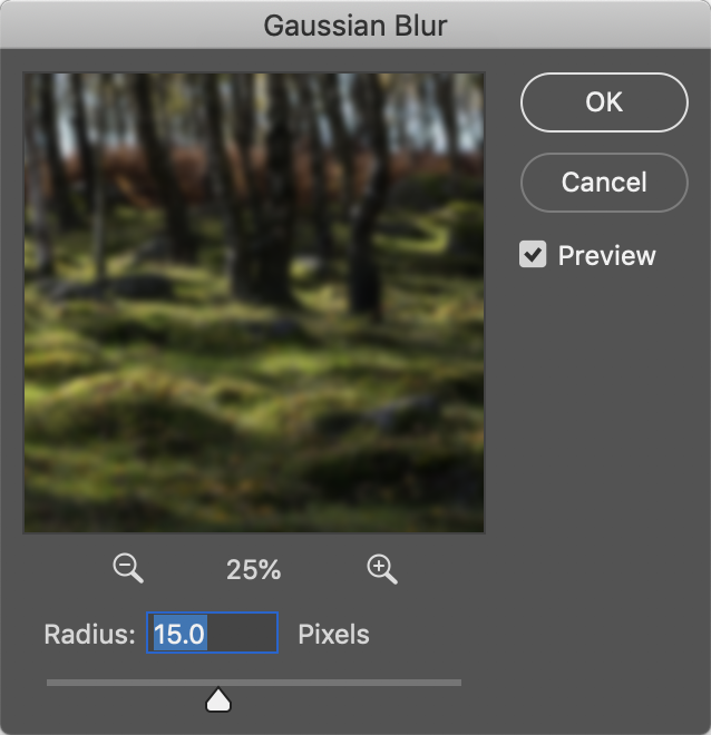 photoshop gaussian blur